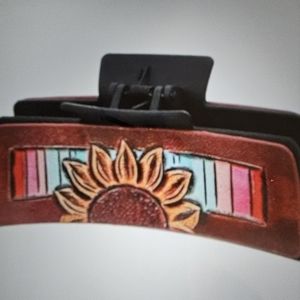 DIVAS LIMITED Sunflower Hair Clip - Brown and Multicolor